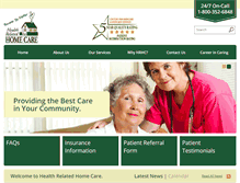Tablet Screenshot of healthrelatedhomecare.com